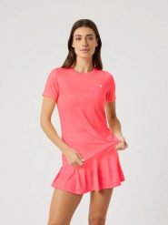Bjorn_borg ACE SLIM T-SHIRT damski DIVA PINK. Czerwone t-shirty damskie Björn Borg, l, bez wzorów, wizytowe, bez kołnierzyka. Za 194.00 zł.