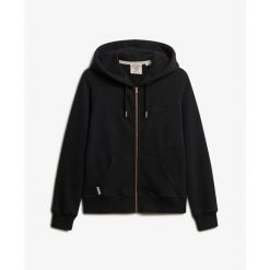 Damska bluza z kapturem zapinana na zamek Superdry Essential Logo Hb. Czarne bluzy damskie Superdry., uniwersalny, bez wzorów, z kapturem. Za 365.20 zł.