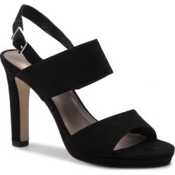 Sandały TAMARIS - 1-28354-22 Black 001. Czarne klapki damskie Tamaris, bez wzorów, z materiału, bez obcasa, na obcasie, bez zapięcia. W wyprzedaży za 149.00 zł.