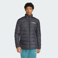 Kurtka Terrex Multi Light Down CLIMAWARM. Czarne kurtki sportowe męskie Adidas, bez wzorów, z puchu, trekkingowe, climawarm (adidas). Za 599.00 zł.