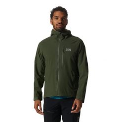 Rozciągliwa kurtka turystyczna Mountain Hardwear Ozonic. Zielone kurtki męskie Mountain Hardwear, m, bez wzorów, bez kaptura. Za 947.70 zł.