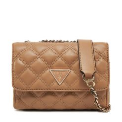 Torebka Guess. Brązowe torebki do ręki damskie Guess, z aplikacjami, wizytowe, bez dodatków. Za 299.99 zł.