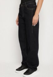 Niebieskie Jeansy o Kroju Skinny z Regularnym Stanem Wirlexia. Niebieskie jeansy damskie Born2be. Za 54.99 zł.