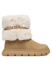 Guess Śniegowce FLFMEL ELE10 Beżowy. Brązowe śniegowce i trapery damskie Guess, ze skóry. Za 634.99 zł.