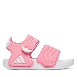 Sandały adidas. Czerwone sandały dziewczęce Adidas, bez zapięcia. Za 109.99 zł.