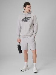 4F Spodenki dresowe męskie - szare XL. Szare szorty męskie 4f, m, bez wzorów, z dresówki. Za 149.99 zł.