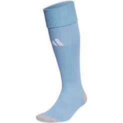 Getry piłkarskie Adidas Milano 23. Niebieskie legginsy sportowe męskie Adidas, bez wzorów, z elastanu, do piłki nożnej. Za 30.99 zł.