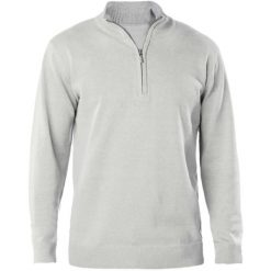 Pulower Kariban 1/4 Zip. Szare swetry damskie KARIBAN, na zimę, bez wzorów, bez kołnierzyka, bez ramiączek, bez kaptura. Za 211.50 zł.