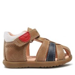 Sandały Geox. Białe sandały dziewczęce Geox, bez zapięcia. Za 229.99 zł.