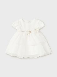 Mayoral Sukienka elegancka 2.857 Écru Regular Fit. Sukienki dla dziewczynek Mayoral, bez wzorów, z syntetyku, eleganckie, bez ramiączek. Za 129.99 zł.