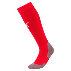 Skarpetki Puma Team Liga Core 01 Dorosłych. Białe legginsy sportowe męskie Puma, bez wzorów, z bawełny, do piłki nożnej. Za 37.99 zł.
