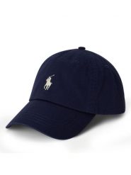 Polo Ralph Lauren Czapka z daszkiem 710667709505 Granatowy. Niebieskie rękawiczki męskie Polo Ralph Lauren, bez wzorów, z bawełny. Za 269.99 zł.