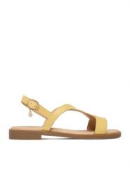Lasocki Sandały CEO-RST-EMIE-42 Żółty. Żółte sandały damskie Lasocki, bez wzorów, ze skóry, bez obcasa, na płaskiej podeszwie, bez zapięcia. Za 129.99 zł.