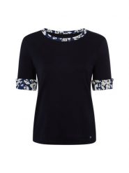 Marc Cain Koszulka Kobiety Bawełna niebieski, 42. Niebieskie t-shirty damskie Marc Cain, bez wzorów, z bawełny, bez kołnierzyka. Za 649.95 zł.
