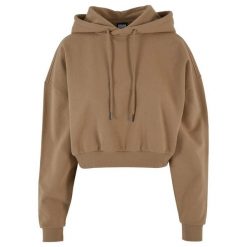 Bluza damska z kapturem Urban Classics. Brązowe bluzy damskie Urban Classics, bez wzorów, z kapturem. Za 255.25 zł.