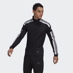Bluza piłkarska męska adidas Squadra 21 Training Top. Białe bluzy męskie Adidas, m, bez wzorów, z poliesteru, bez kaptura. W wyprzedaży za 99.00 zł.