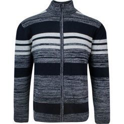 Lekki Sweter Na Zamek - Pioneer - Granatowy Melanż, Paski. Niebieskie paski damskie Pioneer, bez wzorów, z bawełny, casualowe. Za 255.00 zł.