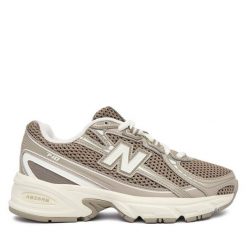 Sneakersy New Balance. Brązowe trampki i tenisówki chłopięce New Balance, bez wzorów, bez zapięcia. Za 379.99 zł.