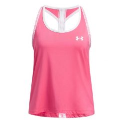 Dziewczęcy tank top Under Armour Knockout. Czerwone buty sportowe dziewczęce Under Armour, bez wzorów, bez zapięcia, na fitness i siłownię. Za 168.50 zł.