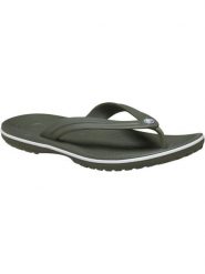 Japonki Dla Dorosłych Crocs Crocband 11033 Flip. Czerwone klapki damskie Crocs, bez wzorów, z materiału, bez obcasa. Za 169.99 zł.