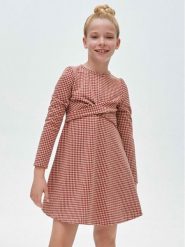 Mayoral Sukienka codzienna 7.966 Czerwony Regular Fit. Czerwone sukienki dla dziewczynek Mayoral, bez wzorów, z syntetyku, bez ramiączek. Za 129.99 zł.