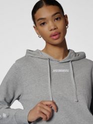 Bluza damska z kapturem Hummel Elemental. Szare bluzy damskie Hummel, na jesień, m, bez wzorów, z bawełny, z kapturem. Za 133.70 zł.