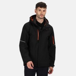 Kurtka Męska Softshell. Brązowe kurtki męskie Regatta, m, bez wzorów, z materiału, z kapturem. Za 223.99 zł.