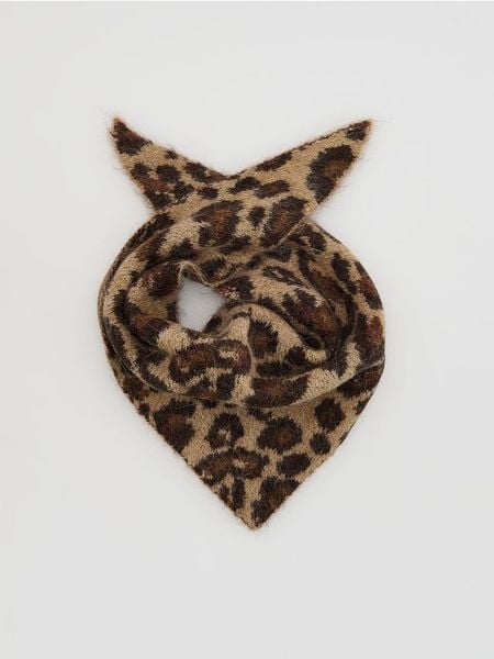 Szalik z wełną alpaki - wielobarwny. Szaliki i chusty damskie Reserved, bez wzorów, z wełny. Za 69.99 zł.