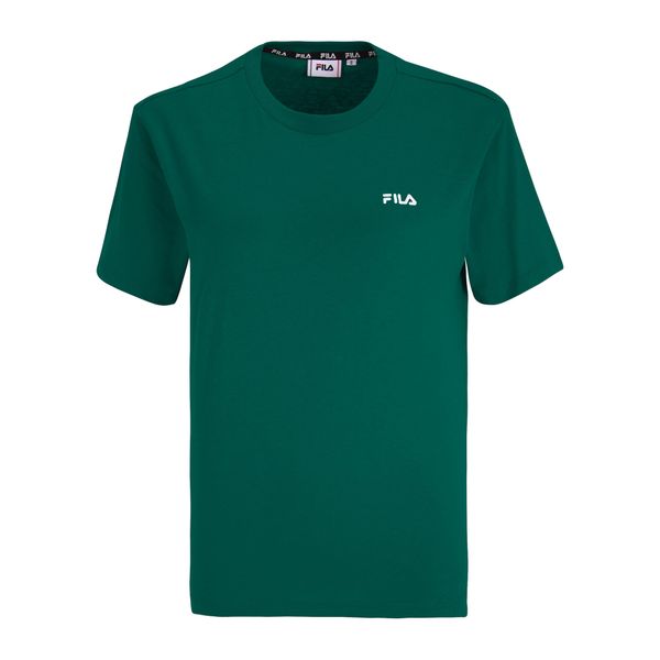 Koszulka damska FILA Biendorf. Zielone koszulki sportowe damskie Fila, s, bez wzorów, z bawełny, bez kołnierzyka, bez ramiączek, trekkingowe. Za 109.99 zł.