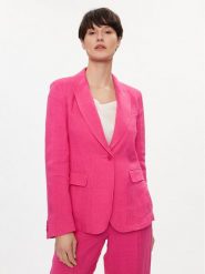 Weekend Max Mara Marynarka Nalut 2415041032 Różowy Regular Fit. Czerwone żakiety damskie Weekend Max Mara, bez wzorów, ze lnu. Za 1,829.00 zł.