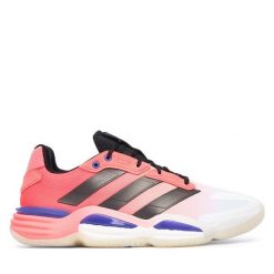 Buty halowe adidas. Czerwone buty sportowe męskie Adidas, bez zapięcia. Za 699.99 zł.