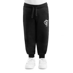 Spodnie dresowe joggery lifestyle chłopięce Rockstar. Czarne spodnie sportowe dla chłopców SIROKO, bez wzorów, z dresówki, sportowe, na jogę i pilates. Za 105.00 zł.