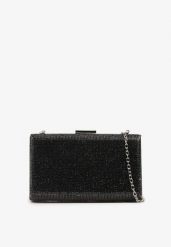 Czarna Torebka Kopertówka Vices z Cyrkoniami i Łańcuszkiem Vemora. Czarne kopertówki damskie Born2be, bez wzorów, eleganckie, bez dodatków. Za 59.99 zł.