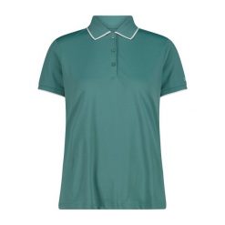 Damska koszulka polo CMP. Zielone koszulki sportowe damskie CMP, m, bez wzorów, bez kołnierzyka, bez ramiączek. Za 217.50 zł.