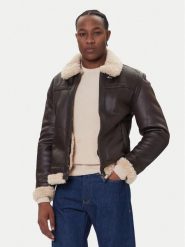 Guess Kożuch M5BL28 W2310 Brązowy Regular Fit. Brązowe kurtki męskie Guess, na zimę, m, z aplikacjami, z syntetyku, bez kaptura. Za 668.50 zł.