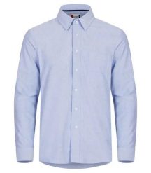 Clique Koszula Oxford z długim rękawem 100% bawełna, royal blue. Niebieskie koszule męskie CLIQUE, m, bez wzorów, z bawełny, bez kołnierzyka, bez ramiączek. Za 229.83 zł.
