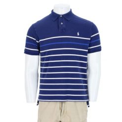 Second life - Koszulka Polo męska Polo Ralph Lauren - Stan bardzo dobry. Niebieskie koszulki polo męskie Ralph Lauren, l, bez wzorów, bez kołnierzyka, bez ramiączek, na golfa. Za 127.76 zł.
