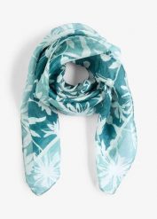 Chusta jedwabna. Zielone szaliki i chusty damskie bonprix, bez wzorów, z jedwabiu, eleganckie. Za 102.99 zł.