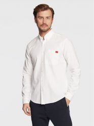Hugo Koszula Evito 50479302 Biały Slim Fit. Białe koszule męskie Hugo, m, bez wzorów, z bawełny, bez kołnierzyka, bez ramiączek. Za 279.99 zł.