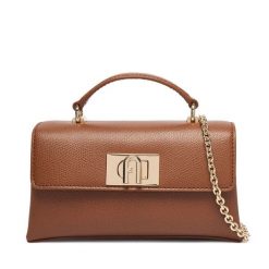 Torebka Furla. Brązowe torebki do ręki damskie Furla, bez wzorów, wizytowe, bez dodatków. Za 1,104.00 zł.