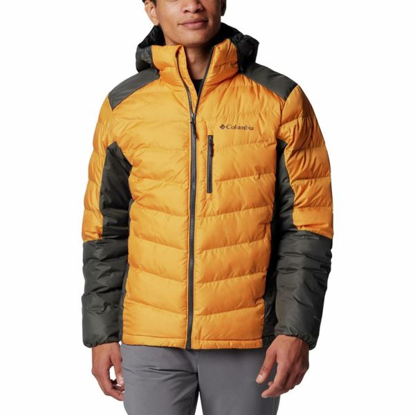 Kurtka ocieplana męska Columbia Labyrinth Loop Hooded z kapturem. Żółte kurtki męskie Columbia, m, bez wzorów, trekkingowe. Za 679.99 zł.