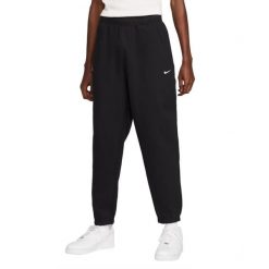 Spodnie sportowe męskie Solo Swoosh Fleece Pants. Czarne krótkie spodenki sportowe męskie Nike, m, bez wzorów, z bawełny. Za 349.99 zł.