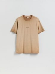 T-shirt comfort fit - musztardowy. T-shirty męskie Reserved, l, bez wzorów, z bawełny, bez kołnierzyka. Za 69.99 zł.