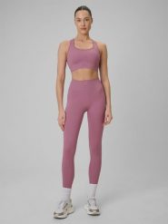 4F Legginsy treningowe bezszwowe damskie - czerwone M/L. Czerwone legginsy sportowe damskie 4f, l, bez wzorów, z dzianiny, z podwyższonym stanem, długie. Za 119.99 zł.