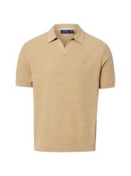 Polo Ralph Lauren koszulka polo z dzianiny z zawartością lnu Mężczyźni Bawełna brązowy, L. Brązowe koszulki polo męskie Polo Ralph Lauren, l, bez wzorów, z bawełny, bez kołnierzyka, bez ramiączek. Za 749.95 zł.