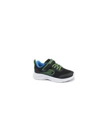 Buty sportowe Sneakersy chłopięce, Dynamatic - Swift Tread. Czarne trampki i tenisówki chłopięce Skechers, bez wzorów, z materiału, sportowe, przed kostkę, bez zapięcia. Za 149.99 zł.