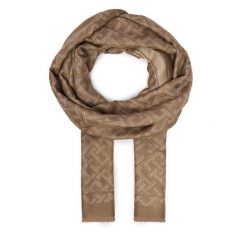 Szal Tommy Hilfiger. Brązowe szaliki i chusty damskie Tommy Hilfiger, bez wzorów. Za 289.99 zł.