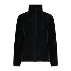 Bluza polarowa damska CMP 35P1566 Jacquard Highloft. Czarne bluzy damskie CMP, bez wzorów, z polaru, bez kaptura. Za 249.99 zł.