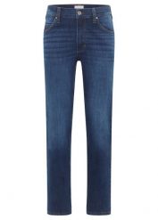 Dżinsy ze stretchem Mustang Tramper, prosta nogawka. Niebieskie jeansy męskie bonprix. Za 189.99 zł.