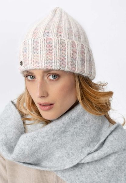 Ciepła czapka z wełną H-FURRY. Czerwone czapki i kapelusze damskie Volcano, na zimę, z aplikacjami, z poliamidu, klasyczne. Za 99.99 zł.